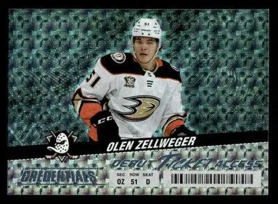 2024-25 Upper Deck Credentials #134 Olen Zellweger Debut Ticket Access - Hockey Card Single