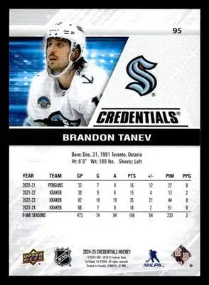 2024-25 Upper Deck Credentials #95 Brandon Taney - Hockey Card Single