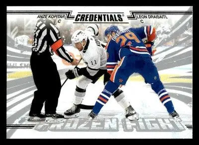 2024-25 Upper Deck Credentials #FF-KD Anze Kopitar / Leon Draisaitl Frozen Fight - Hockey Card Single