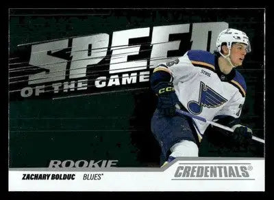 2024-25 Upper Deck Credentials #SGR-ZB Zachary Bolduc Speed of the Game - Hockey Card Single