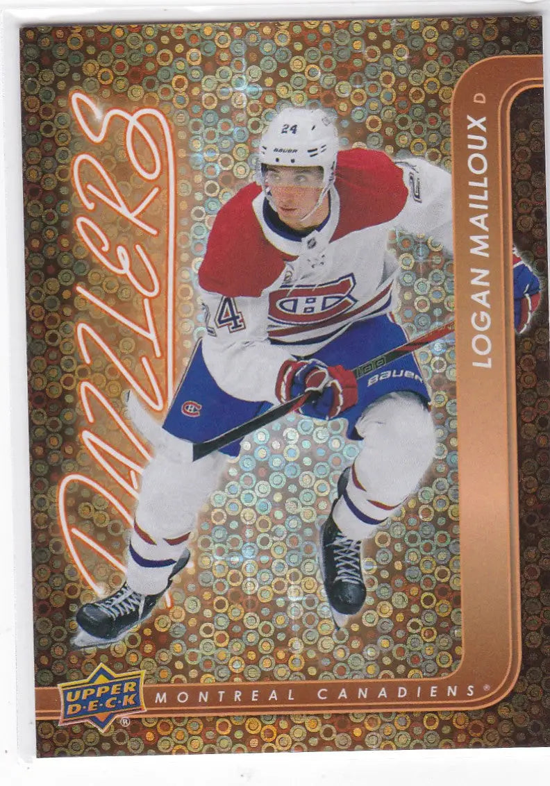 2024-25 Upper Deck #DZ-69 Logan Mailloux Orange Dazzlers Monteal Canadiens