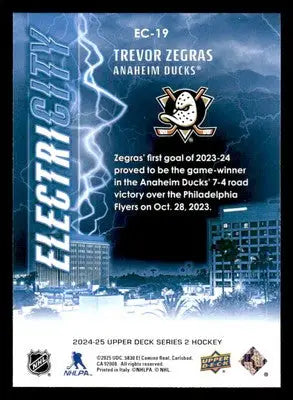 2024-25 Upper Deck #EC-19 Trevor Zegras ElectriCity - Hockey Card Single