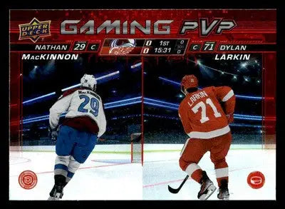 2024-25 Upper Deck #GPVP-12 Nathan MacKinnon / Dylan Larkin Gaming PVP