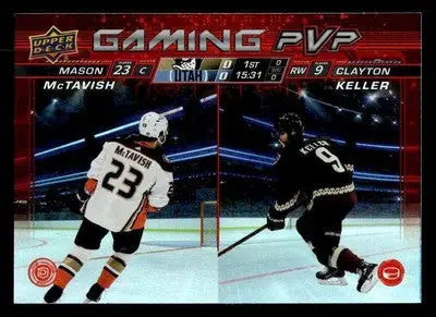 2024-25 Upper Deck #GPVP-25 Mason McTavish / Clayton Keller Gaming PVP - Hockey Card Single