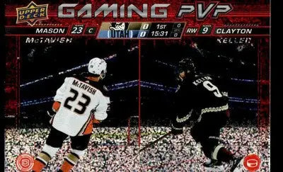 2024-25 Upper Deck #GPVP-25 Mason McTavish / Clayton Keller Gaming PVP Speckle - Hockey Card Single