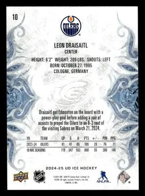 2024-25 Upper Deck Ice #10 Leon Draisaitl - Hockey Card Single