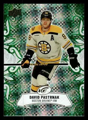 2024-25 Upper Deck Ice #66 David Pastrnak Emerald Green - Hockey Card Single