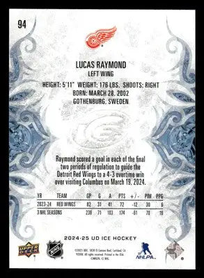 2024-25 Upper Deck Ice #94 Lucas Raymond - Hockey Card Single