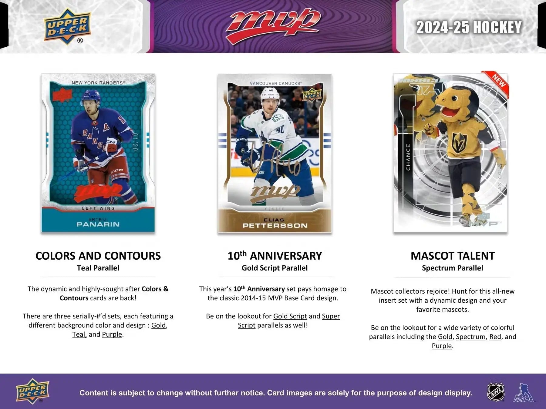 2024/25 Upper Deck MVP Hockey Hobby Box | Columbia Sports Cards - Sports Card Hobby Boxes