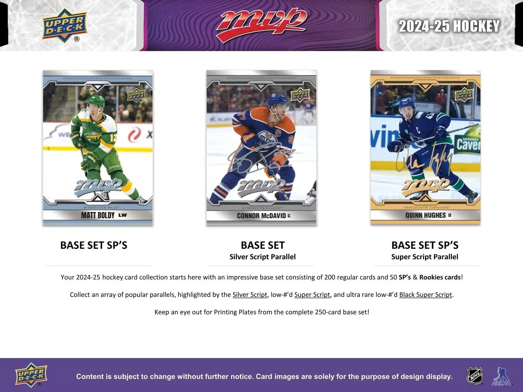 2024/25 Upper Deck MVP Hockey Hobby Box | Columbia Sports Cards - Sports Card Hobby Boxes