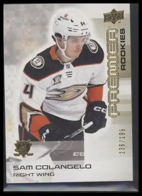 2024-25 Upper Deck Premier Sam Colangelo #135 Gold SN #/199 Anaheim Ducks - Hockey Card Single