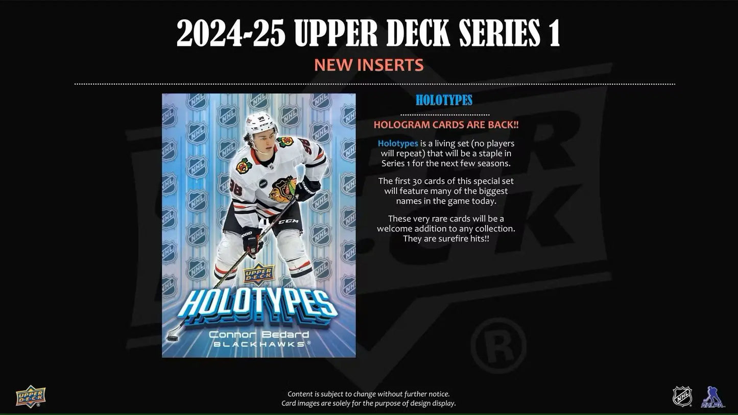 2024-25 Upper Deck Series 1 Hockey Hobby Box - Sports Card Hobby Boxes