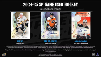 2024-25 Upper Deck SP Game Used Hockey Hobby Box - Sports Card Hobby Box