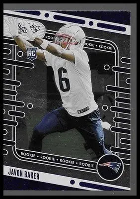2024 Absolute #180 Javon Baker Blue Parallel RC New England Patriots Rookie WR