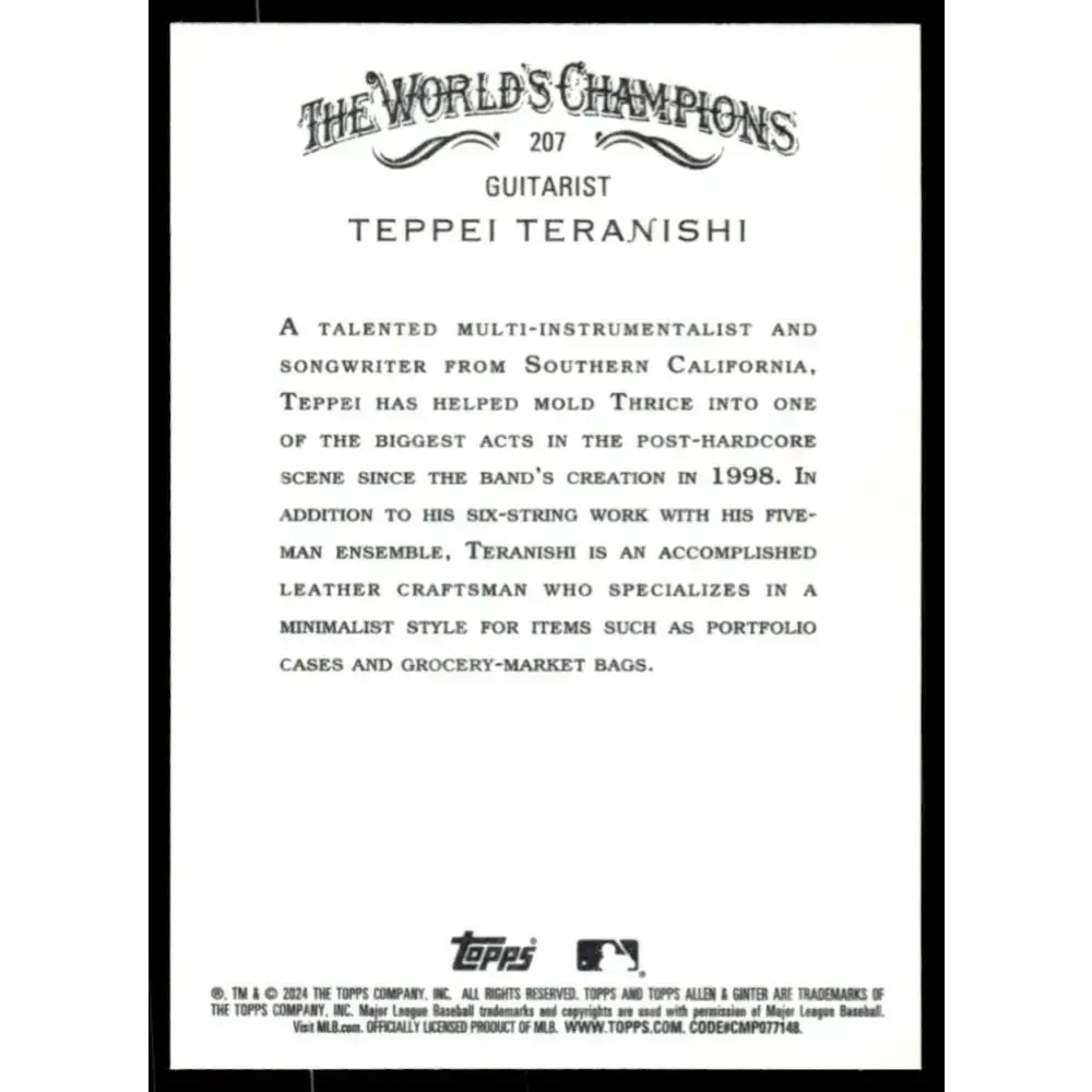 2024 Allen & Ginter #207 Teppei Teranishi NM-MT Non-Baseball Baseball Card - Baseball Card Single