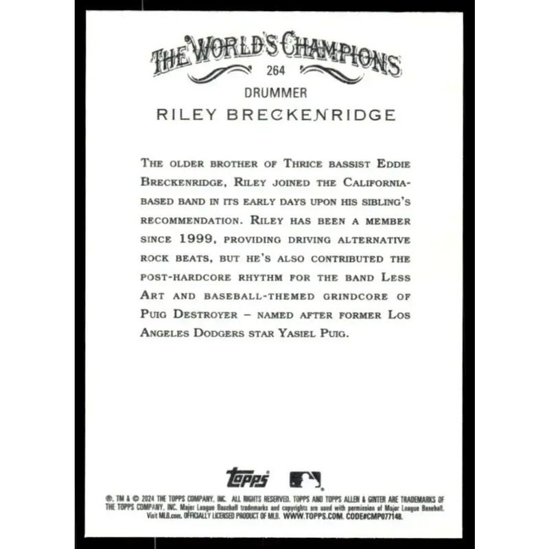 2024 Allen & Ginter #264 Riley Breckenridge NM-MT Non-Baseball Baseball Card - Baseball Card Single