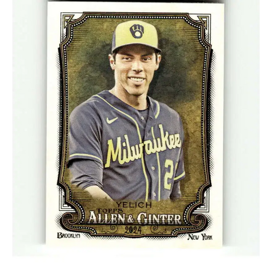 2024 Allen & Ginter #43 Christian Yelich NM-MT Milwaukee Brewers Baseball Card - Baseball Card Single