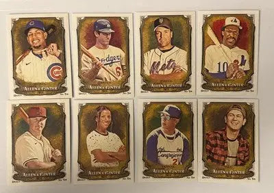 Collection of 2024 Allen & Ginter Baseball trading cards featuring Imanga Beltre Mattingly and Cole