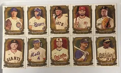 Collection of twenty 2024 Allen & Ginter Baseball trading cards featuring Imanga Beltre Mattingly and Cole
