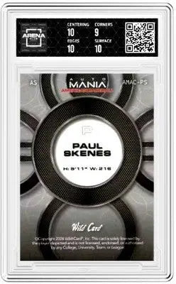 Graded sports trading card featuring American Paul Skenes with Circle Mt Rushmore design