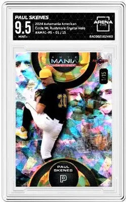 Graded baseball card of American Paul Skenes from Automania American Paul Circle Mt Rushmore series