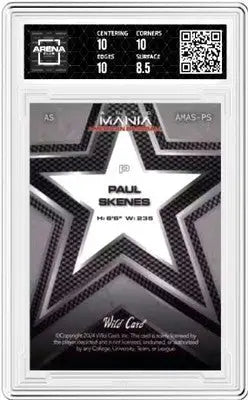 Graded trading card featuring American Paul Skenes from Automania American Paul with foil fighter jets