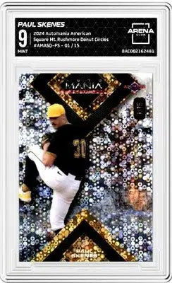 Graded Paul Skenes baseball card featuring Square Mt Rushmore and Rushmore Donut Circles design