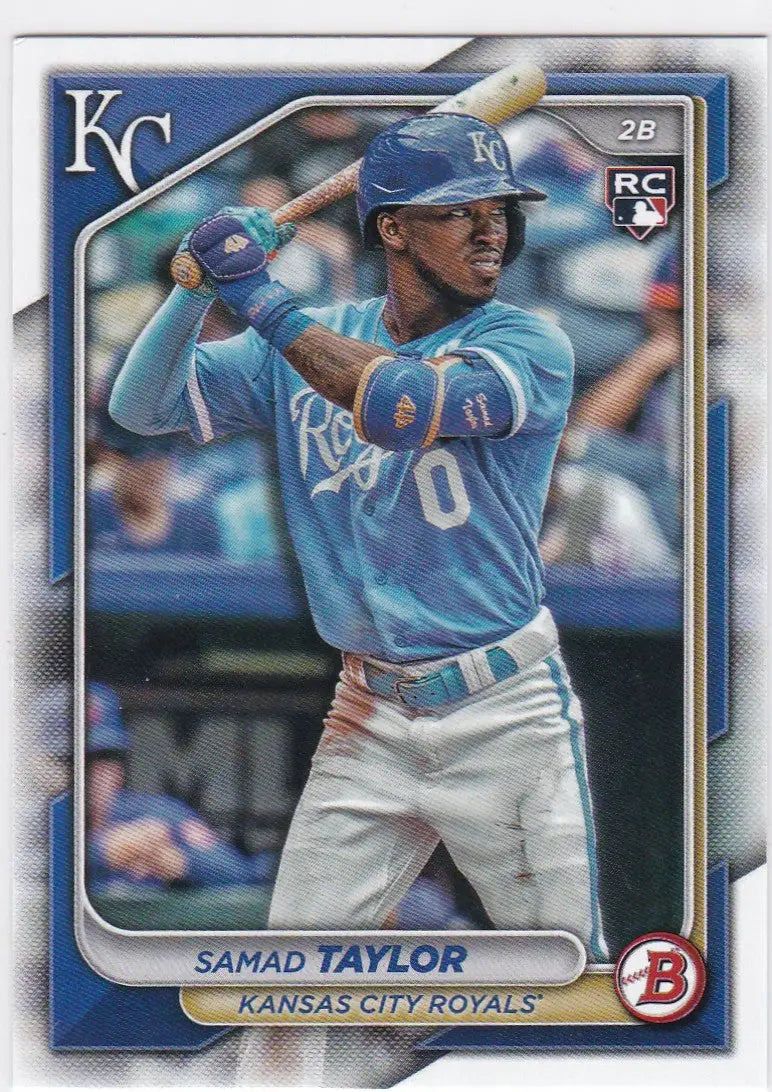 Samad Taylor RC baseball card from 2024 Bowman Kansas City Royals collection