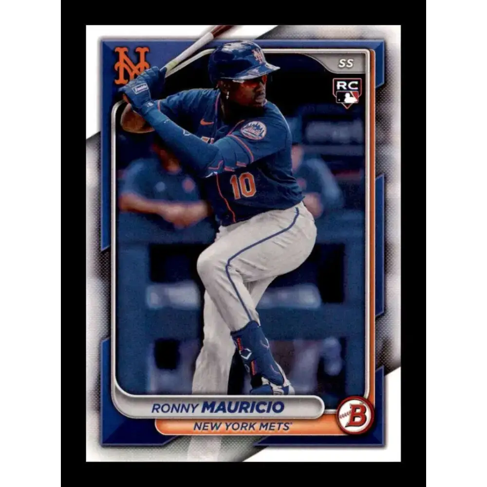 2024 Bowman #13 Ronny Mauricio NM-MT RC Rookie New York Mets Baseball Card - Baseball Card