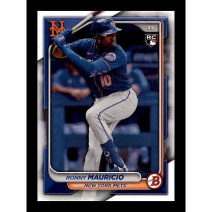 2024 Bowman #13 Ronny Mauricio NM-MT RC Rookie New York Mets Baseball Card - Baseball Card