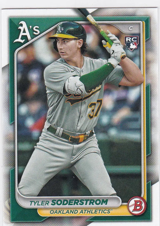 Tyler Soderstrom RC baseball card 2024 Bowman #15 Oakland Athletics collectible