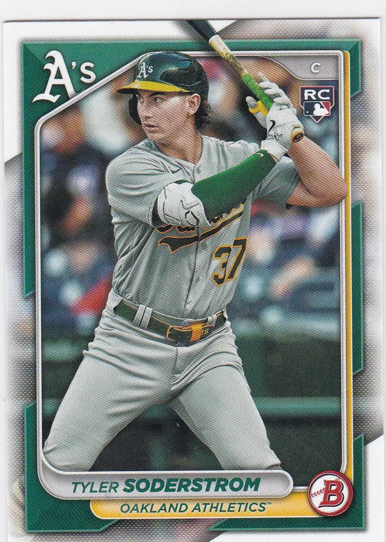 Tyler Soderstrom RC baseball card 2024 Bowman #15 Oakland Athletics collectible
