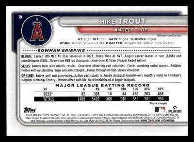 2024 Bowman #19 Mike Trout