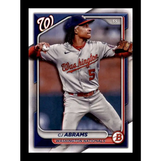 2024 Bowman #26 CJ Abrams NM-MT Washington Nationals Baseball Card - Trading Cards