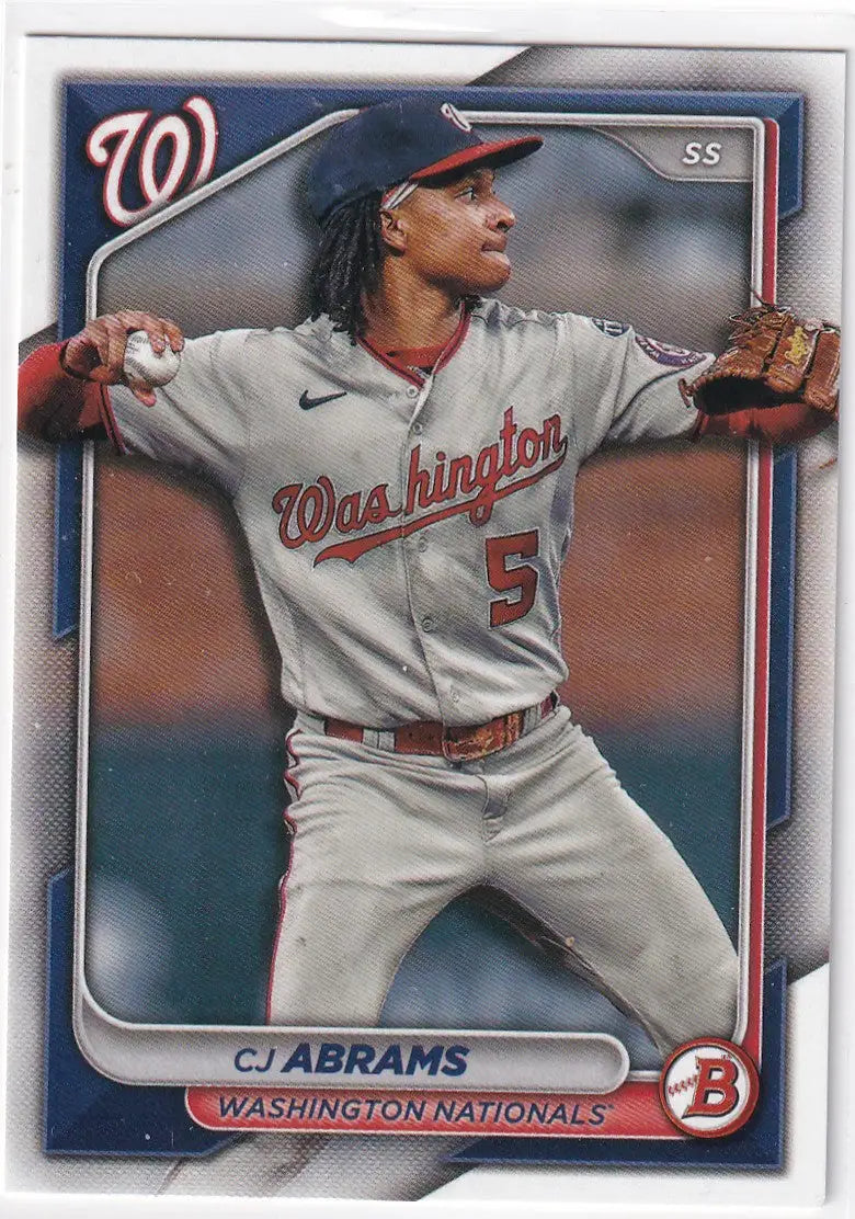 2024 BOWMAN #26 CJ ABRAMS- WASHINGTON NATIONALS - Baseball Card Single