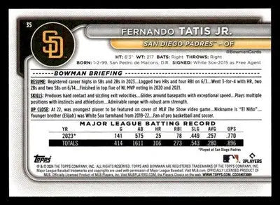 2024 Bowman #35 Fernando Tatis Jr. - Baseball Card Single