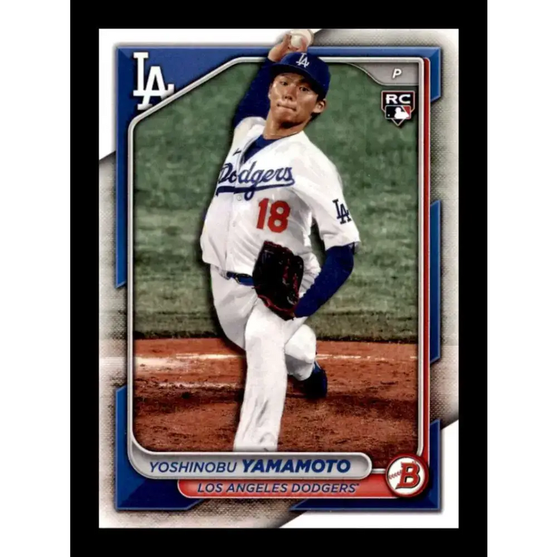 2024 Bowman #36 Yoshinobu Yamamoto NM-MT RC Rookie Los Angeles Dodgers Baseball Card - Baseball Card Single