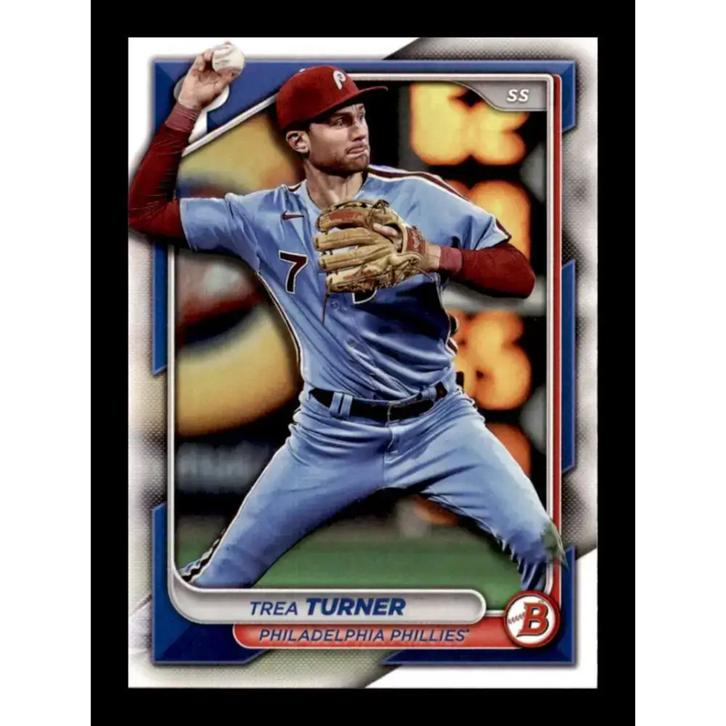 2024 Bowman #4 Trea Turner NM-MT Philadelphia Phillies Baseball Card - Baseball Card Single