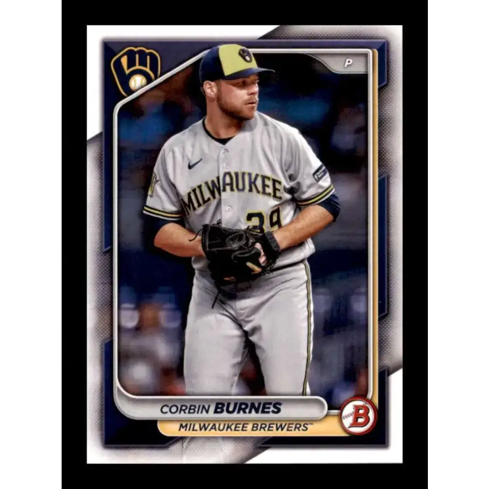 2024 Bowman #45 Corbin Burnes NM-MT Milwaukee Brewers Baseball Card - Baseball Card