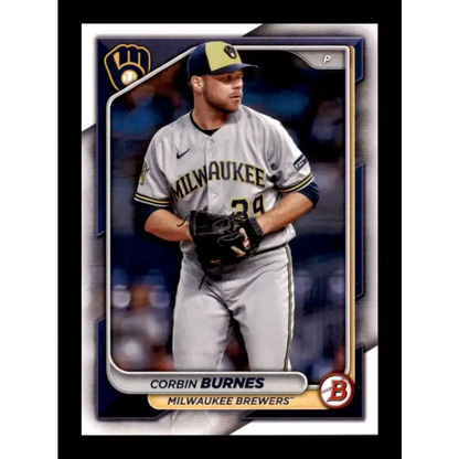 2024 Bowman #45 Corbin Burnes NM-MT Milwaukee Brewers Baseball Card - Baseball Card
