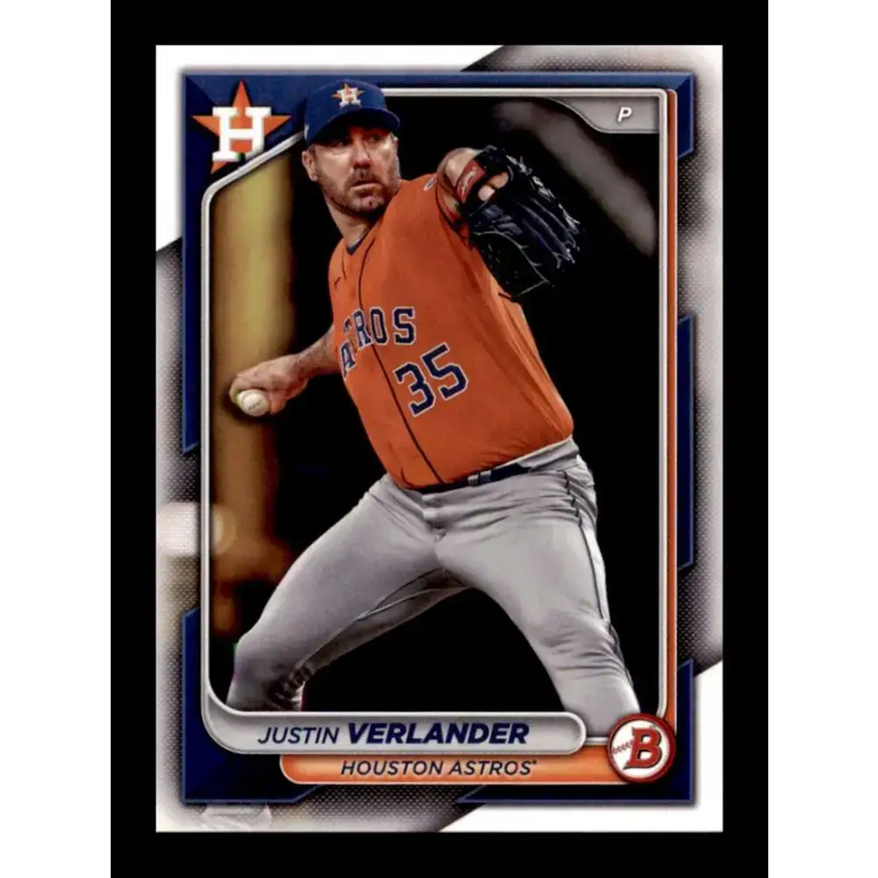 2024 Bowman #48 Justin Verlander NM-MT Houston Astros Baseball Card - Baseball Card Single