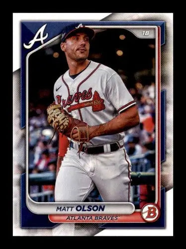 2024 Bowman Matt Olson baseball card with original gloss Braves ID 70687