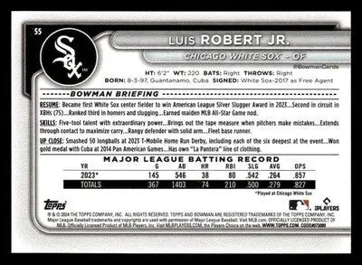 2024 Bowman #55 Luis Robert Jr. - Baseball Card Single