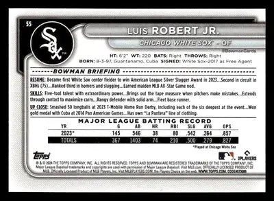 2024 Bowman #55 Luis Robert Jr. - Baseball Card Single