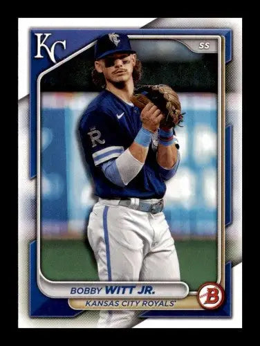 2024 Bowman Bobby Witt Jr. baseball card with original gloss Royals ID 70689