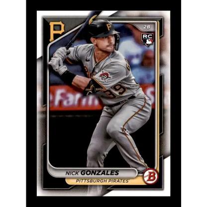 2024 Bowman #62 Nick Gonzales NM-MT RC Rookie Pittsburgh Pirates Baseball Card - Baseball Card
