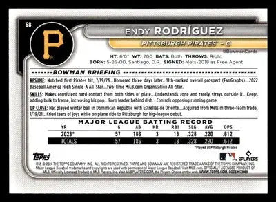 2024 Bowman #68 Endy Rodríguez - Baseball Card Single