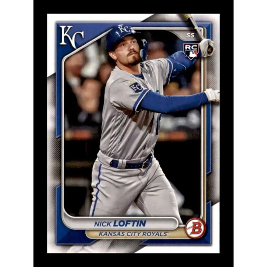 2024 Bowman #71 Nick Loftin NM-MT RC Rookie Kansas City Royals Baseball Card - Baseball Card