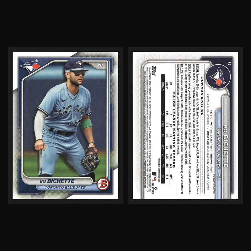 2024 Bowman #83 Bo Bichette Toronto Blue Jays - Baseball Card Single
