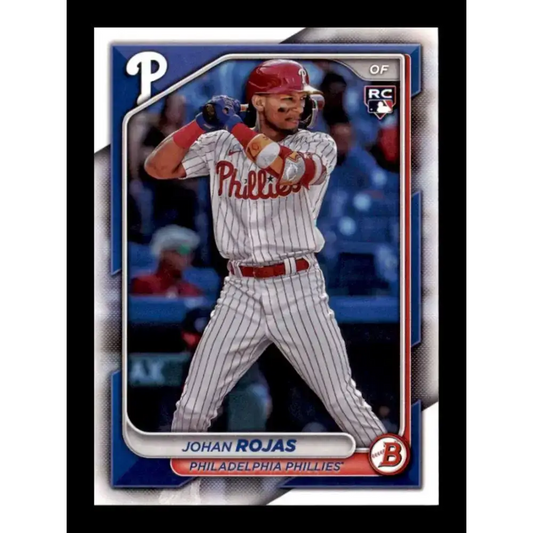 2024 Bowman #86 Johan Rojas NM-MT RC Rookie Philadelphia Phillies Baseball Card - Baseball Card